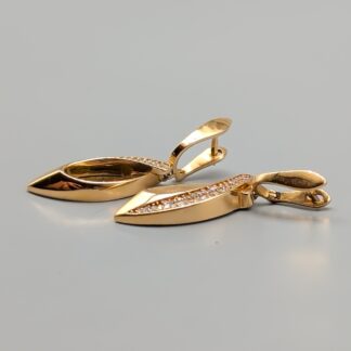 Diamond Earrings in Gold 18K 9.41g 38mm
