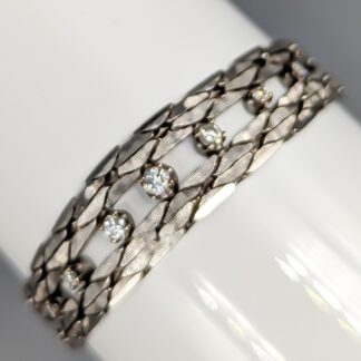 19cm Bracelets in White Gold with diamonds 14K 20.89g