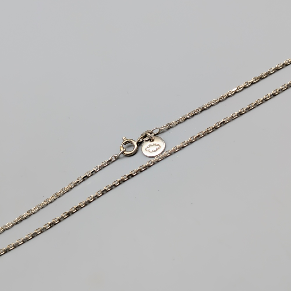 45.5cm Flat Cut Cable Chain in Silver S925 5.03g
