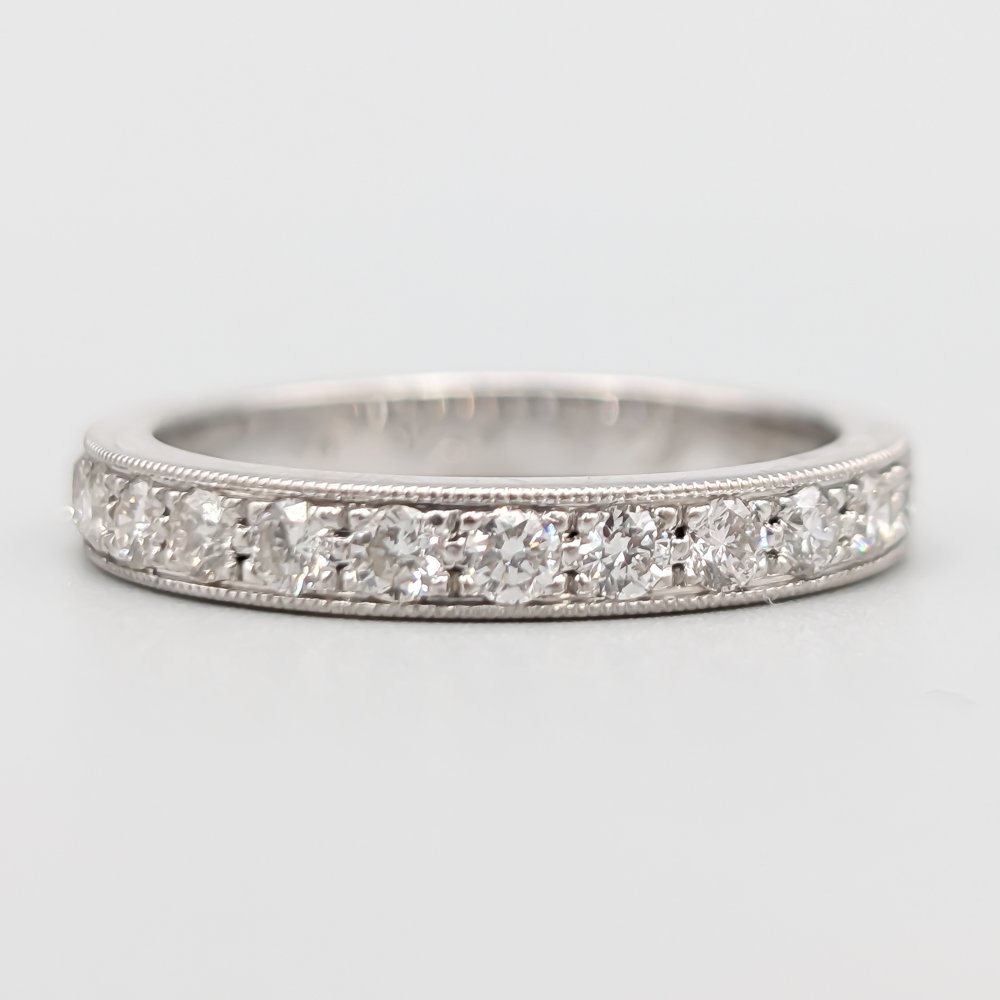 Alliansring i Vitguld med Diamanter-2