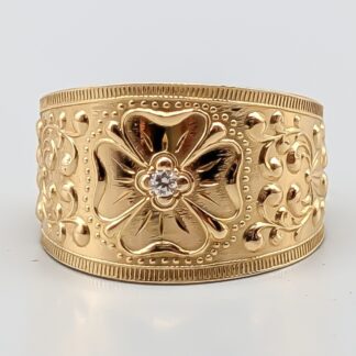 Diamond Ring in Gold 18K 9.18g 18.5mm