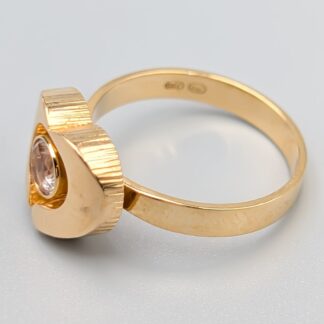 Karl Laine Ring i Guld med Bergkristall-1