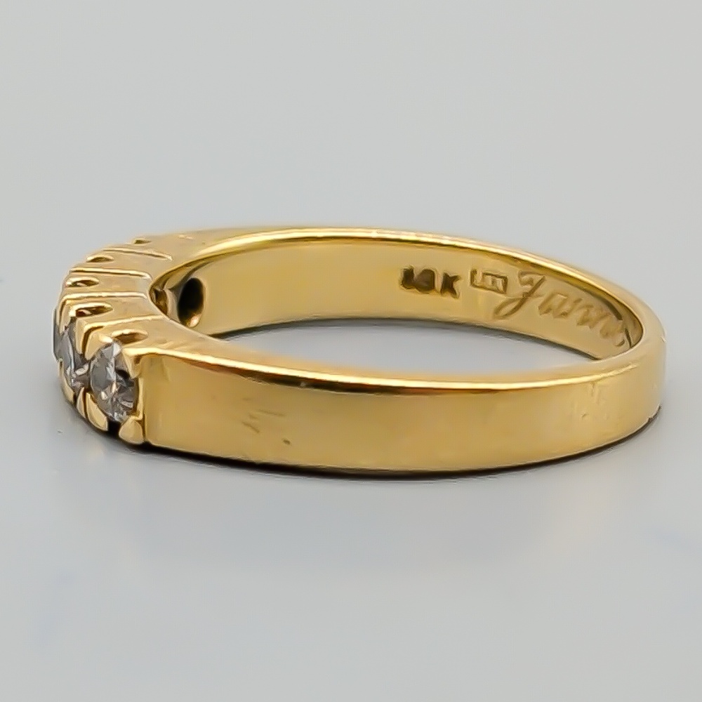 Wedding Band in Gold with Diamonds 18K 4.89g 17mm - Image 2