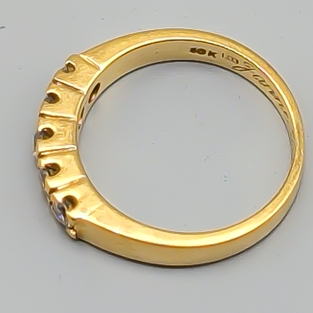 Wedding Band in Gold with Diamonds 18K 4.89g 17mm - Image 3