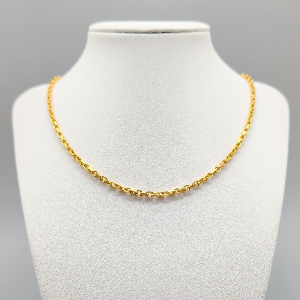 48.5cm Flat Cut Cable Chain in Gold 18K 22.79g - Image 2