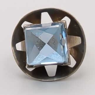 Rings in Silver with Blue Stone S830 8.51g 18.5mm