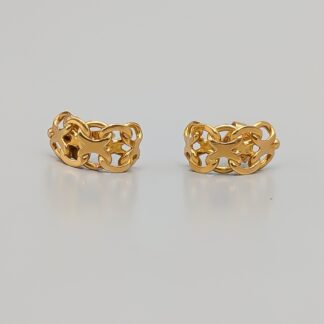 Earrings in Gold X-Chain 18K 2.93g 13mm