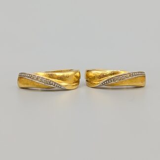 Diamond Earrings in Gold 18K 4.15g 14mm