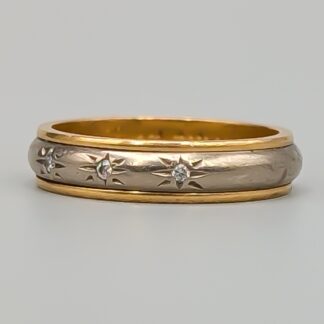 Diamond Ring in Gold 18K 5.43g 16.75mm