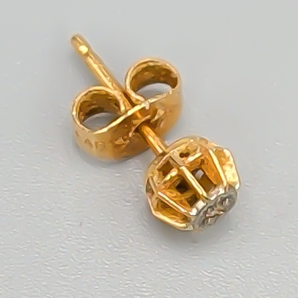 Enstaka Diamond Earring in Gold 18K 0.64g 6mm - Image 2