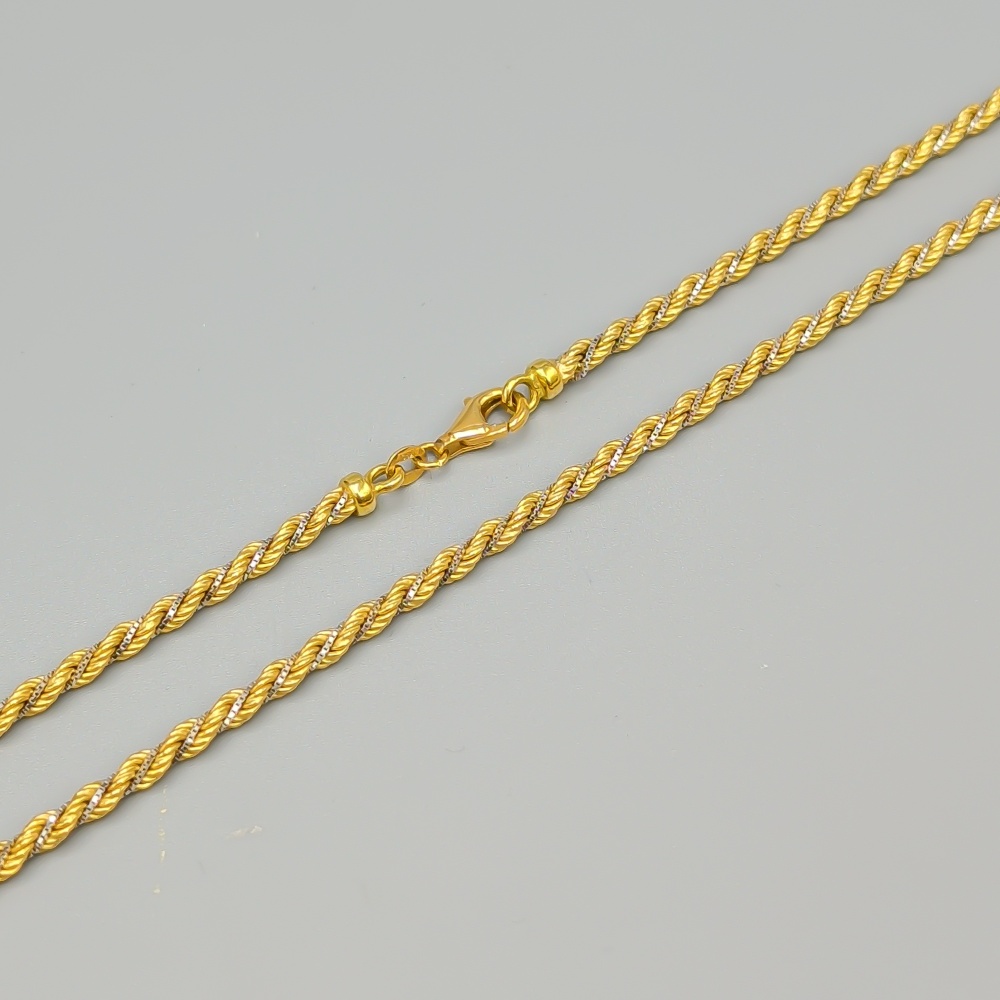 42.5cm Rope Chain in Multicolored Gold 18K 12.72g - Image 2