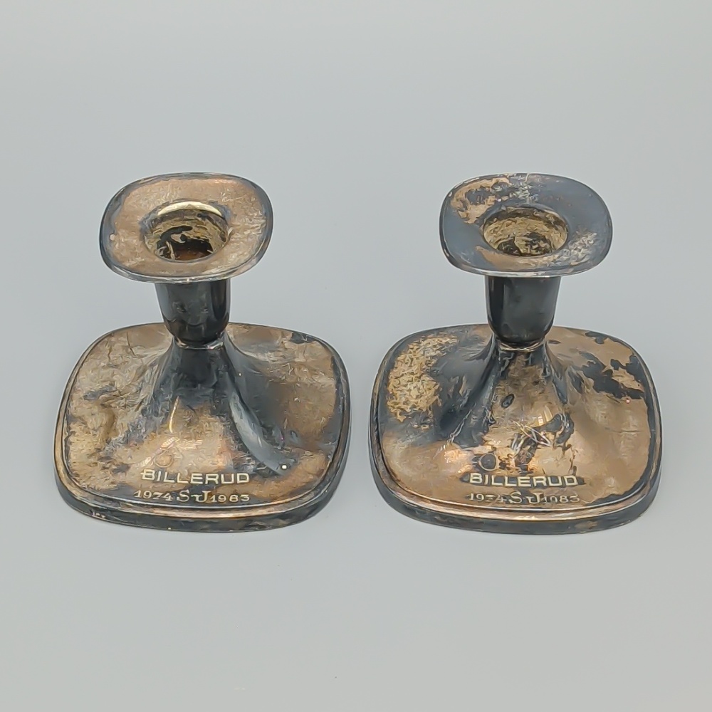 2 pcs Candlesticks in Silver S830 252.41g 78cm
