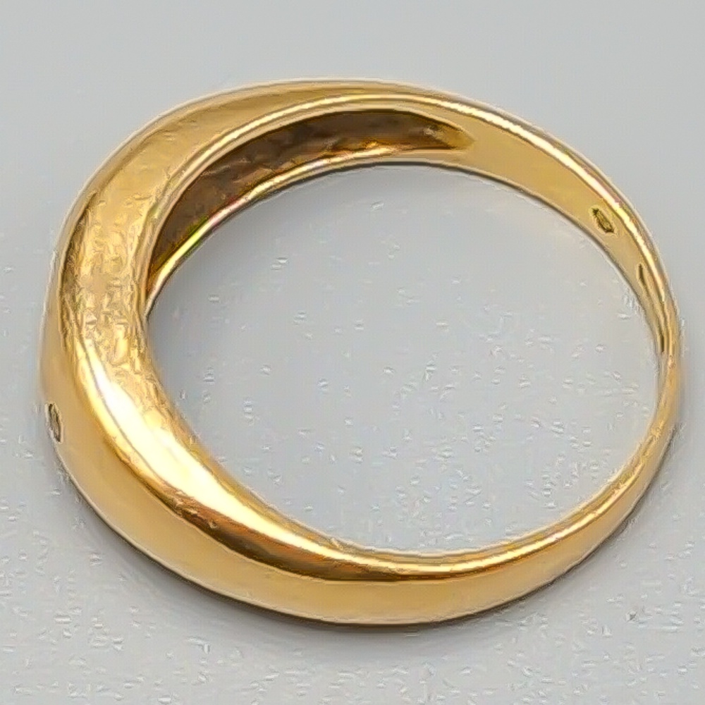 Rings in Gold with White Stones and Blue Sapphire 18K 3.28g 17.5mm - Image 3