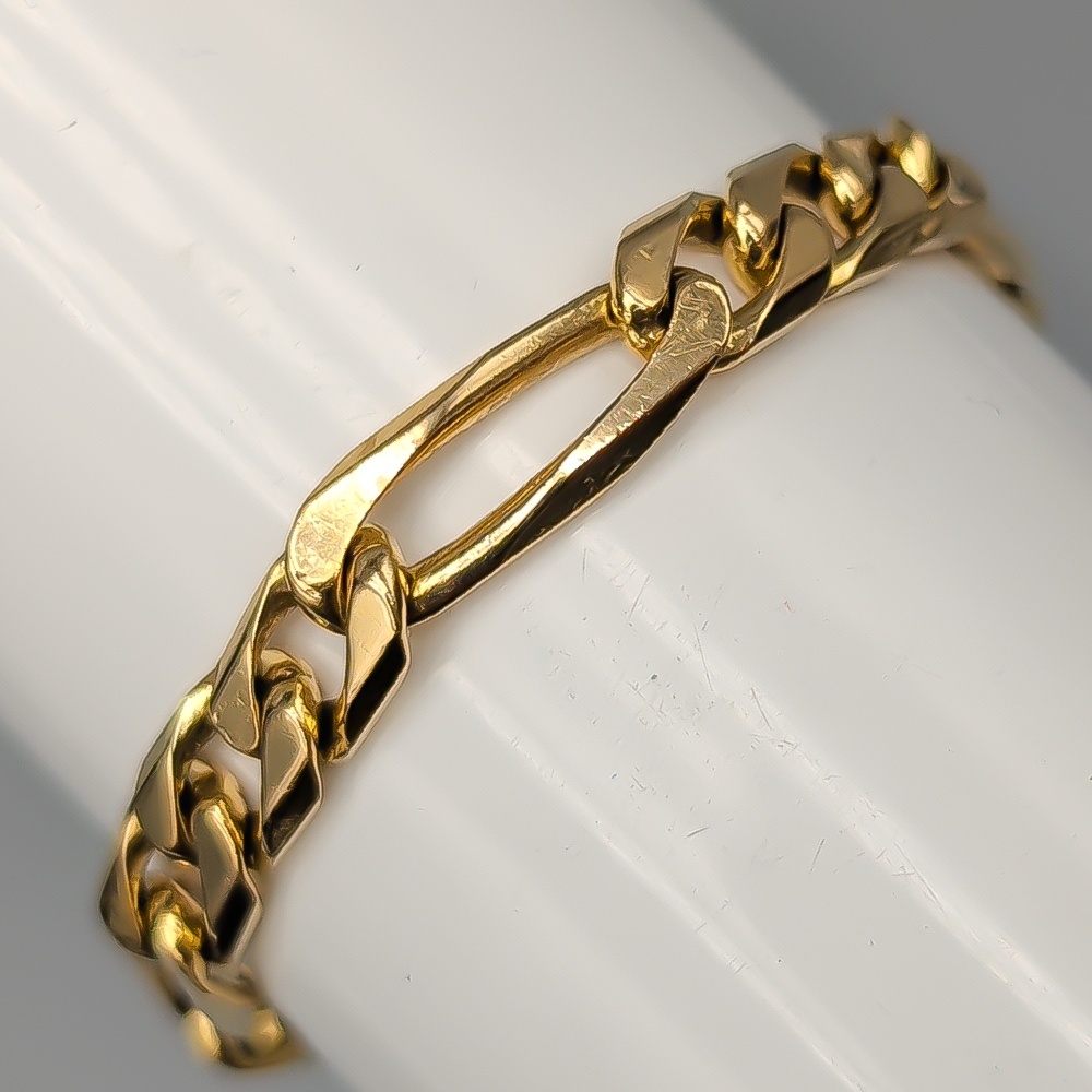 19.5cm Figaro Chain in Gold 18K 21.05g