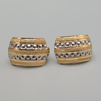 Earrings in Multicolored Gold 18K 3.31g 17mm